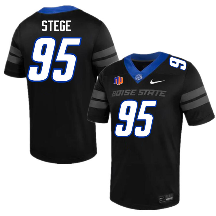 Max Stege Jersey, Boise State Broncos #95 Max Stege Football Jersey College Uniforms-Black